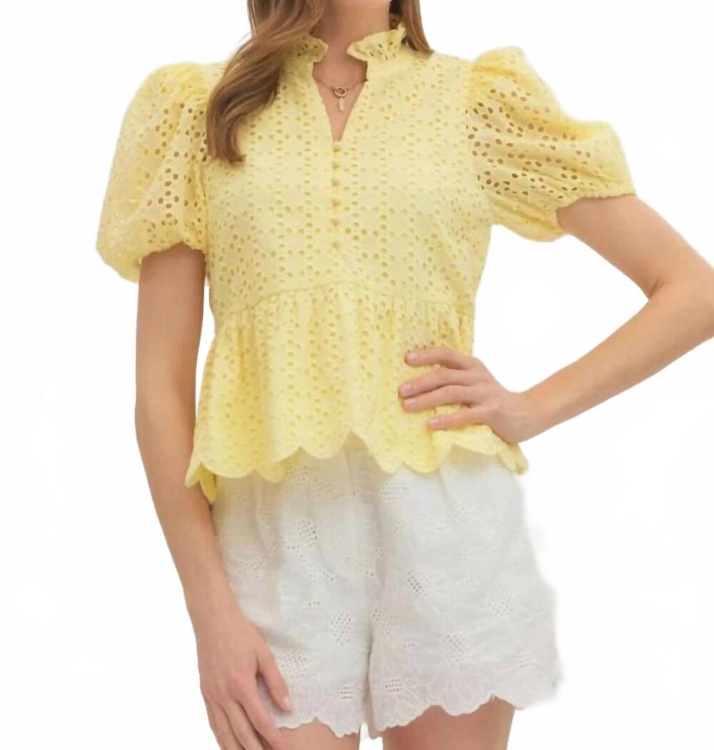 NEW ENTRO sunshine top in lemon